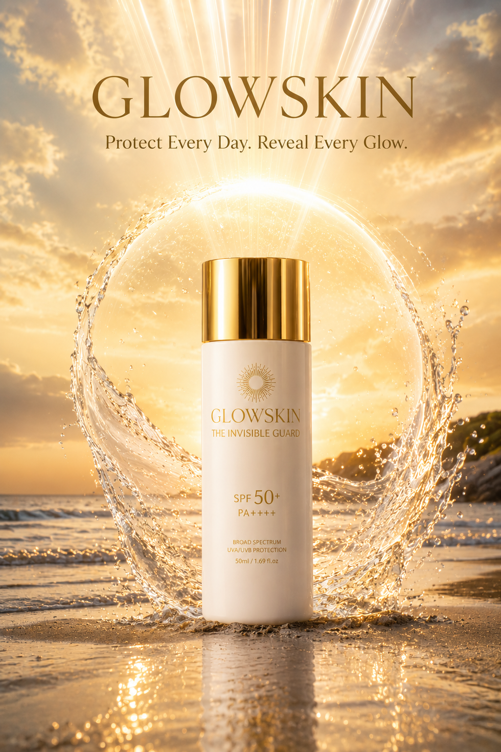 Luxury skincare advertising masterpiece, a colossal premium 